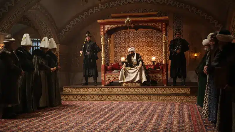 Sultan Mehmed addresses his council in Mehmed Fetihler Sultani Season 3 Episode 51.
